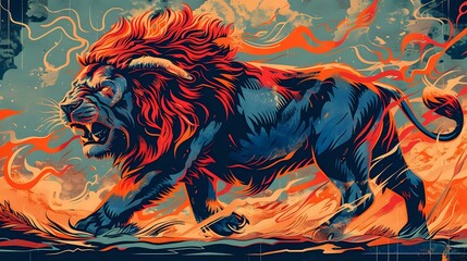Captivating Fusion of Lion and Ox in Art
