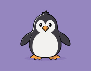 Cute penguin character illustration, mascot design 