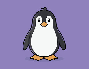 Cute penguin character illustration, mascot design 