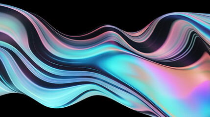 Vibrant abstract waveform with fluid motion and colorful gradients.