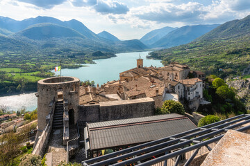 Scenic view in the village of Barrea, province of L'Aquila in the Abruzzo region of Italy. - 790248818