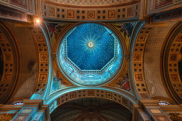 Interior view in the beautiful Church of San Gioacchino in Prati, in Rome, Italy. April-07-2024 - 790250065