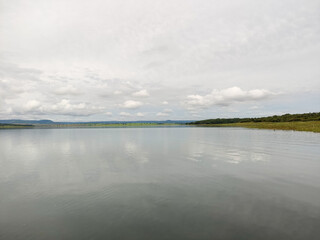 clouds over the lake