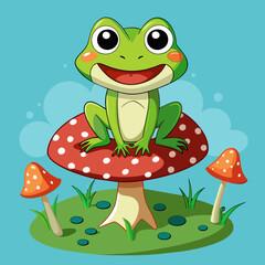 cheerful-frog-smiles-and-sits-on-the-fly-agaric-mu 