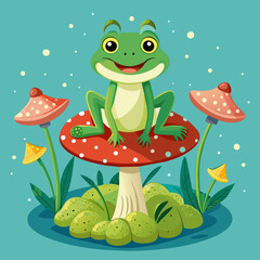 cheerful-frog-smiles-and-sits-on-the-fly-agaric-mu 