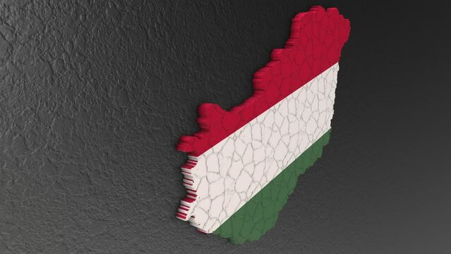 Hungary map 3d. 3d map of Hungary.
