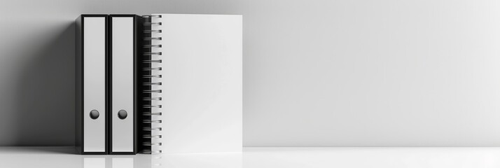 Office folder with a white backdrop