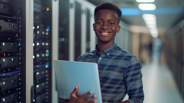 A Confident Technician in Data Center