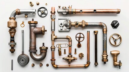Pipe components and fixtures for plumbing