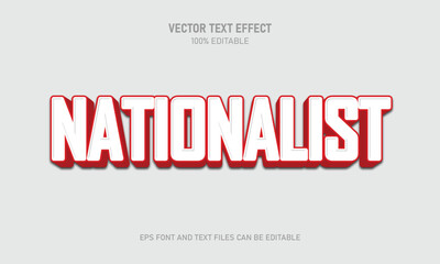 Nationalist editable text effect