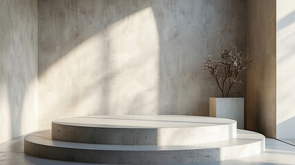 Stone podium for product presentation