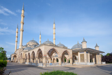 View of the Heart of Chechnya mosque on a sunny June morning. Grozny, Chechen Republic. Russian Federation - 790258887
