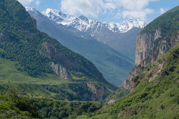 In the mountains of Kabardino-Balkaria. The surroundings of the Chegem Gorge. Russia