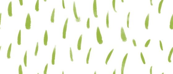 Seamless abstract botanical pattern. Green grass on white background. Digital brush strokes. Design for textile fabrics, wrapping paper, background, wallpaper, cover.