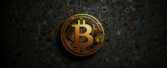 Bitcoin Halving Abstract Wallpaper Featuring Crypto Symbols and Abstract Patterns