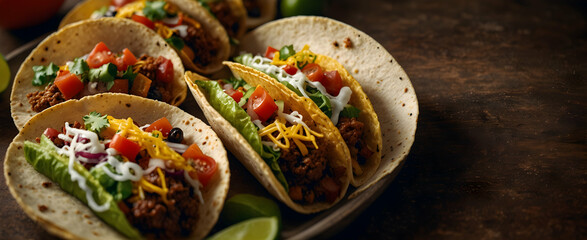 Cinco de Mayo Taco Fiesta: Colorful Array of Inviting Tacos for a Flavorful Celebration