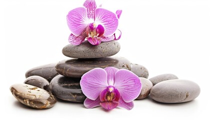 Rocks Piled High with Flower Atop