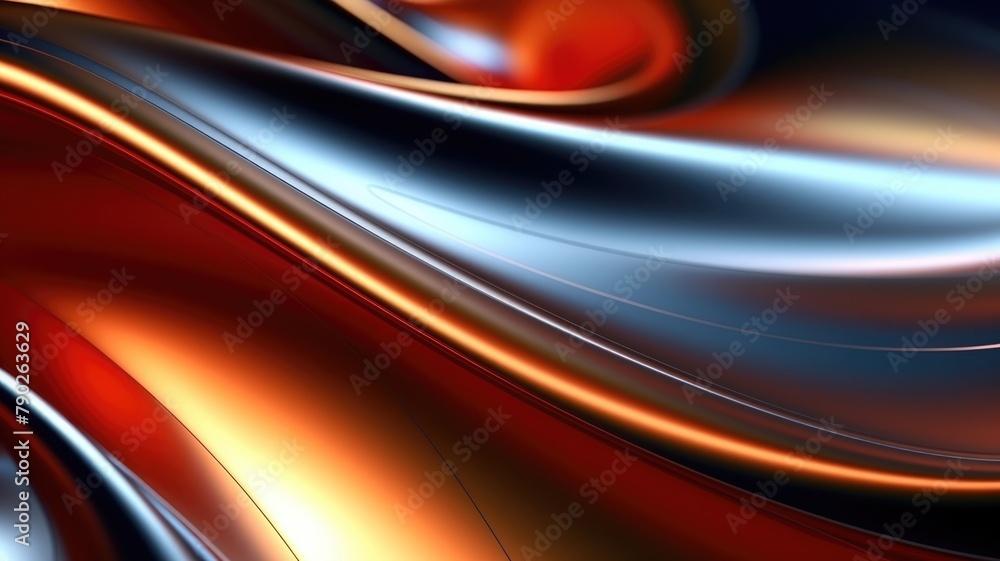 Aufkleber the close up of a glossy metal surface with a soft focus. generative ai aig30. generative ai