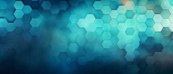 Blue and teal 3D hexagons