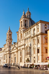 Fototapeta na wymiar Sant'Agnese in Agone church on Piazza Navona square, Rome, Italy