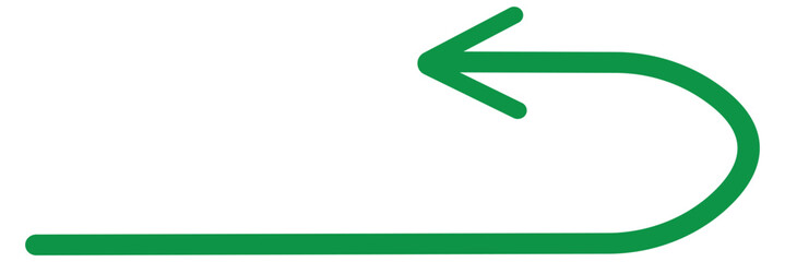 Turned arrow icon, directional arrows, U turn icon vector sign and symbol isolated on white background, U turn logo , vector  illustrator , eps 10
 - obrazy, fototapety, plakaty