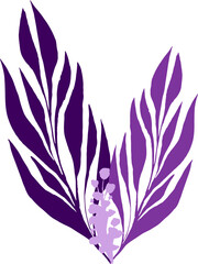 LEAF NATURAL FEMININE PURPLE FLOWER 