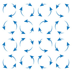 circle arrow icon set. circular arrow icon, refresh, reload arrow icon symbol sign, different circular arrows of different color, different thickness vector illustration, eps10