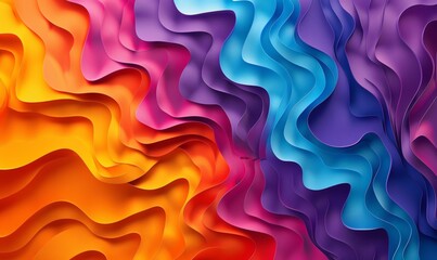 Abstract background with colorful paper cut shapes