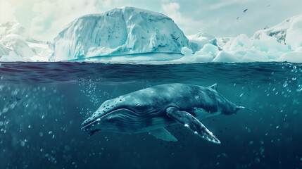 ecological significance of icebergs as vital habitats for marine life from microscopic organisms to majestic whales.
