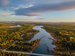 Lappland - Natur - Drohne - obrazy, fototapety, plakaty