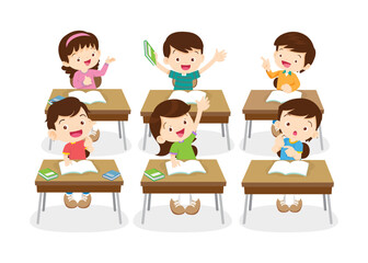 students and teacher in classroom