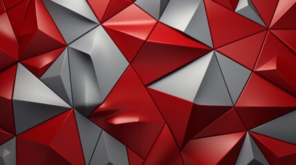 Futuristic geometric background in white, gold, and red   bold 3d tech style design