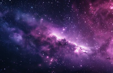 Naklejka premium Purple and Blue Space Filled With Stars