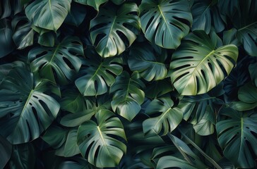 Close Up of Green Leaves - obrazy, fototapety, plakaty