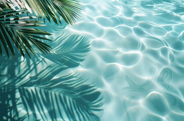 Fototapeta na wymiar Palm Tree Reflection in Water