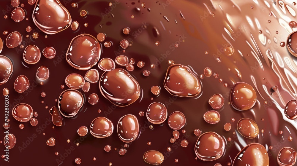 Aufkleber this is a realistic liquid chocolate background with smooth cocoa and coffee surfaces enhanced with 