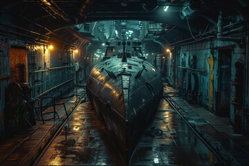 An image of a decommissioned battleship turned museum, allowing visitors to explore naval history fi