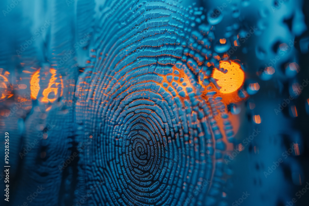 Poster an image of a privacy screen made of layers of translucent material, each layer subtly imprinted wit