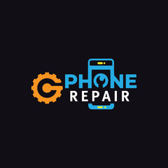 mobile accessories store and repair store logo design vector
