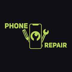 mobile accessories store and repair store logo design vector