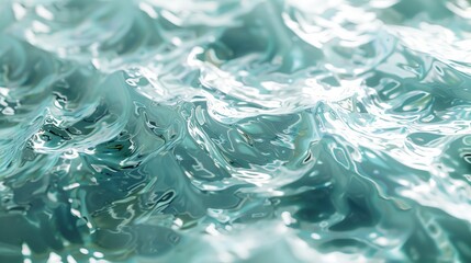 Water wave light overlay background. 3D clear ocean surface pattern with reflection effect backdrop. Marble desaturated texture. Sunny aqua ripple motion with shiny reflections.