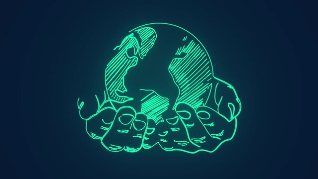save earth from climate change and global warming animation