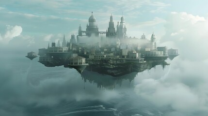 CASTLE FLOATING WALLPAPER BACKGROUND
