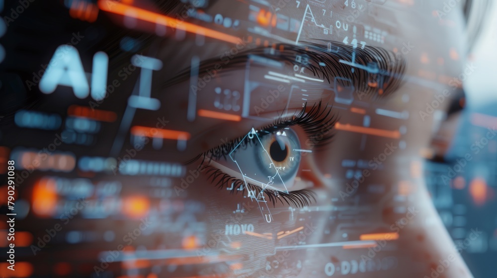 Aufkleber The image conveys the idea of interaction between humans and AI in solving complex problems and creating innovative solutions.