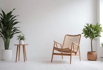 Frame mockup, ISO A paper size. Living room wall poster mockup. Interior mockup with house background. Modern interior design. 3D render