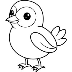 a-sweet-little birds outline kids coloring book page