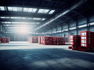 vacant modern large storage rooms