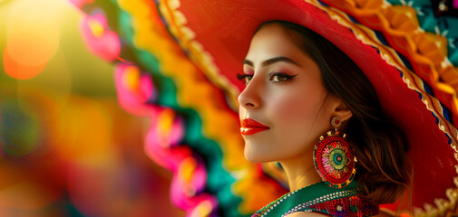 Mexican women dressed up for the Cinco de Mayo festival.