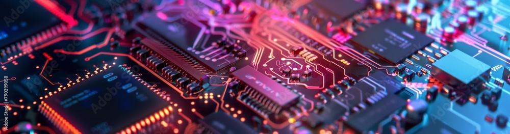 Aufkleber The image of the GPU on the chip focuses on technological innovations that ensure high speed and efficiency of computing.