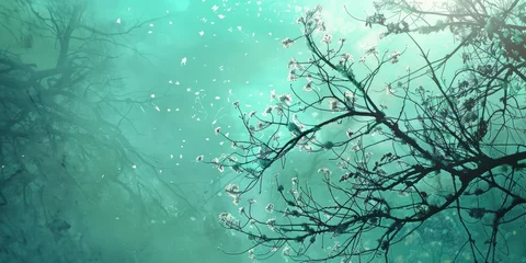 Poster Koraalgroen Nature's Serenity: Turquoise Tones